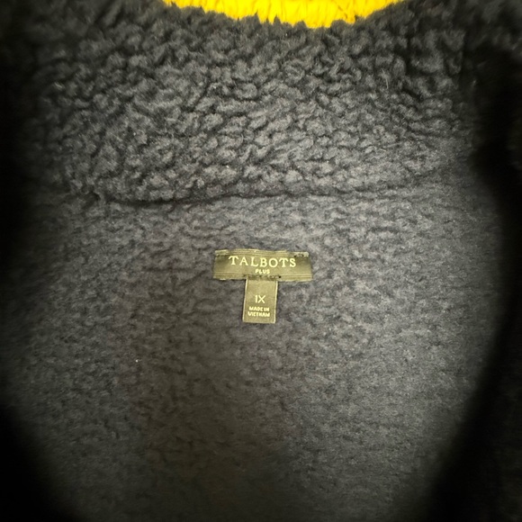 Talbots Sherpa Colorblock Jacket 1X - Picture 4 of 10